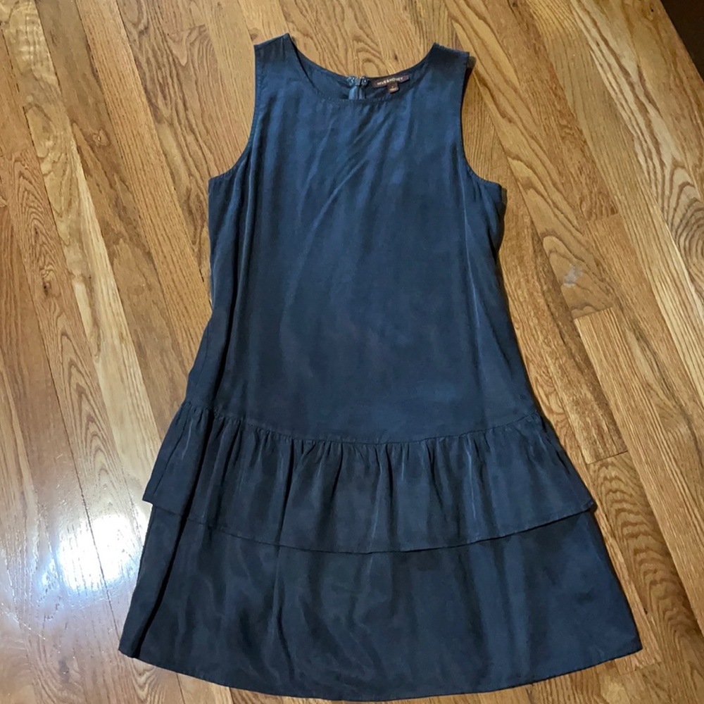 Olive green suede like dress